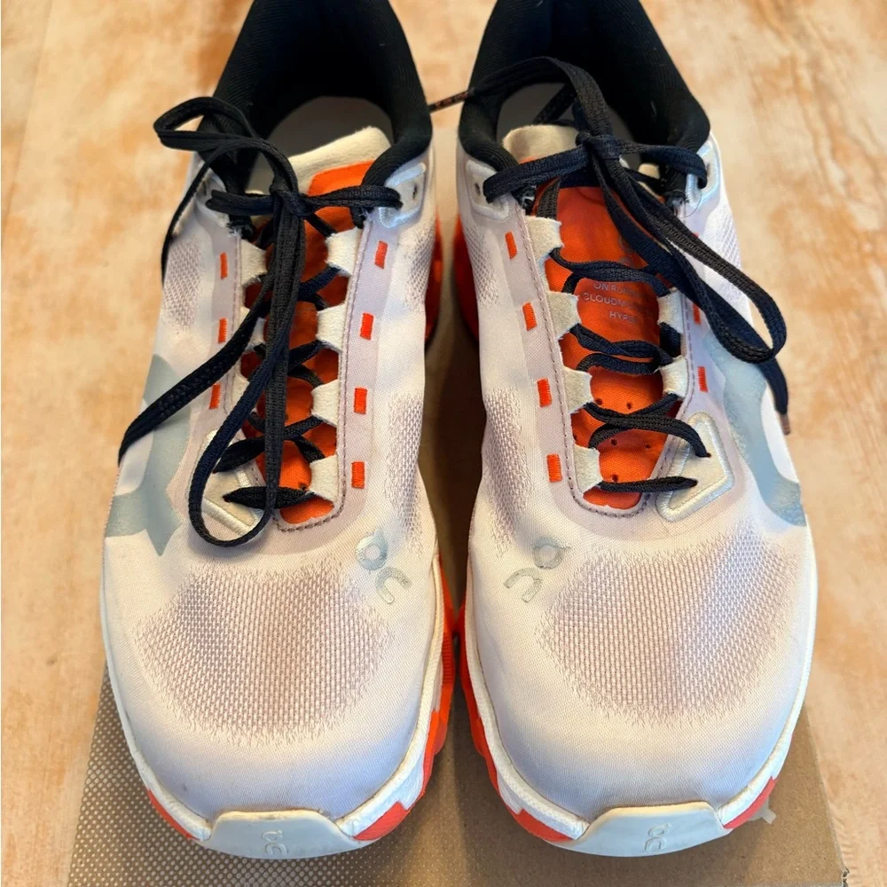 On Running Cloudmonster Hyper - White and Orange - Picture 4 of 9